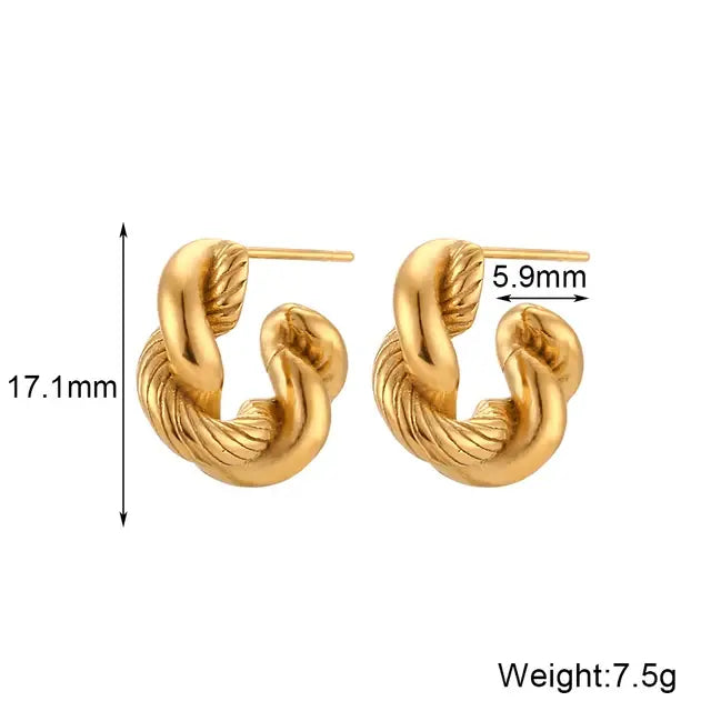 Brinco Hoop Ouro 18k