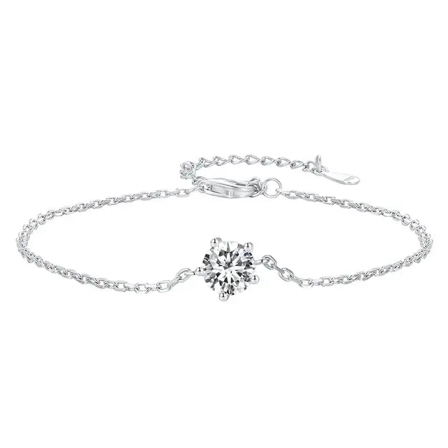 Pulseira Fiodor Moissanite Prata Esterlina 925