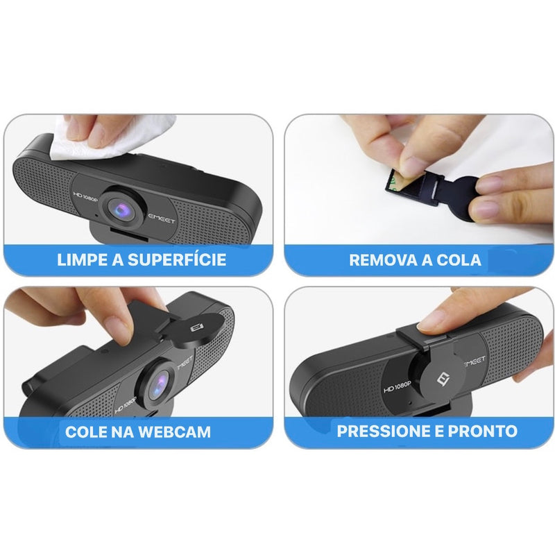 Webcam 1080P Full HD Reuniões e Streaming USB c/Microfone - EMEET - bresolinstone