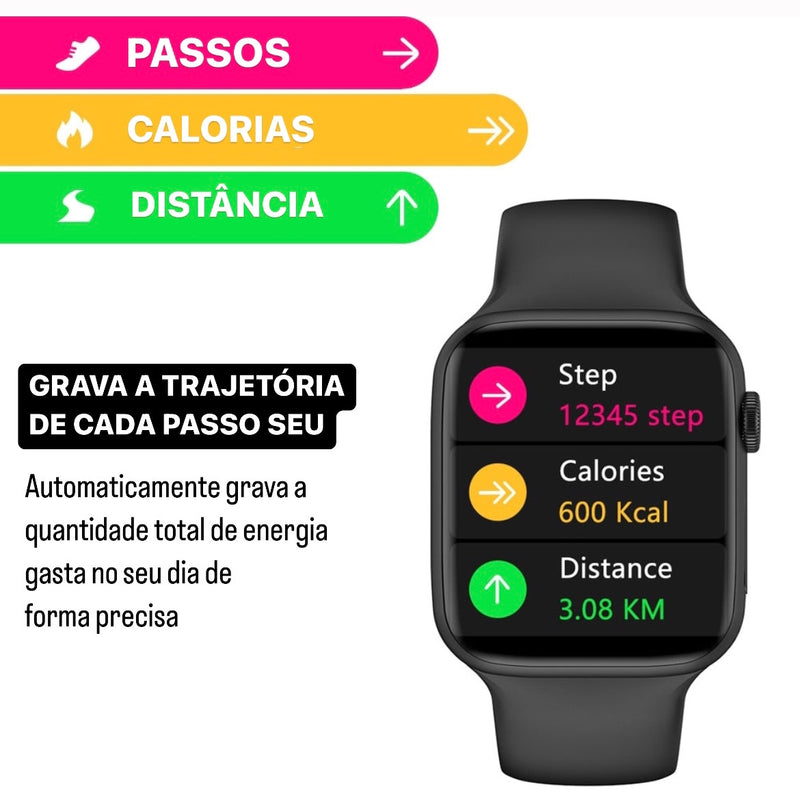 Relógio SmartWatch 7 Pro IWO W27 Bluetooth Carregamento Wireless - Original - bresolinstone